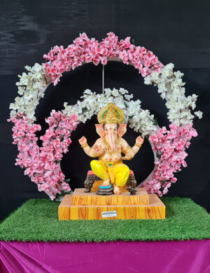 GANPATI FLOWER DECORATION – 01