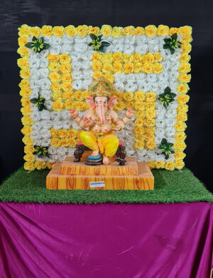 GANPATI FLOWER DECORATION -05