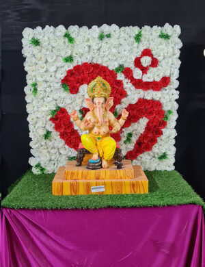 GANPATI FLOWER DECORATION – 07