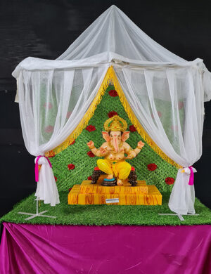 GANPATI FLOWER DECORATION -02